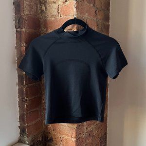 Lululemon Swiftly Tech Short-Sleeve Cropped Black Shirt